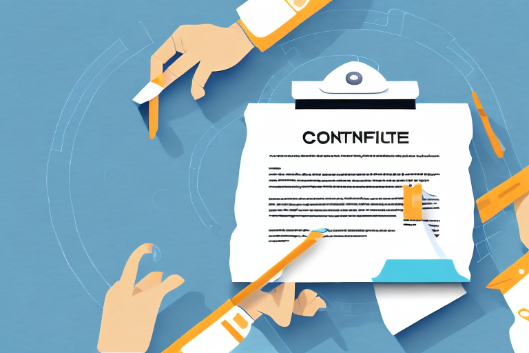A contract being torn in two