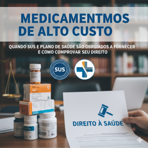 Medicamentos de alto custo podem ultrapassar, em poucos meses, todo o orçamento de uma família. Por isso, cada vez mais pacientes recorrem ao SUS ou ao plano de saúde para obter o fornecimento judicial desses tratamentos. Este artigo mostra, de forma objetiva, em quais situações o SUS e os planos de saúde são obrigados a fornecer medicamentos caros e qual é o passo a passo para comprovar o direito.